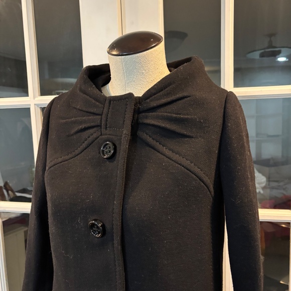 Kate Spade Etta Bow Wool Coat Sz 2 - Picture 3 of 10